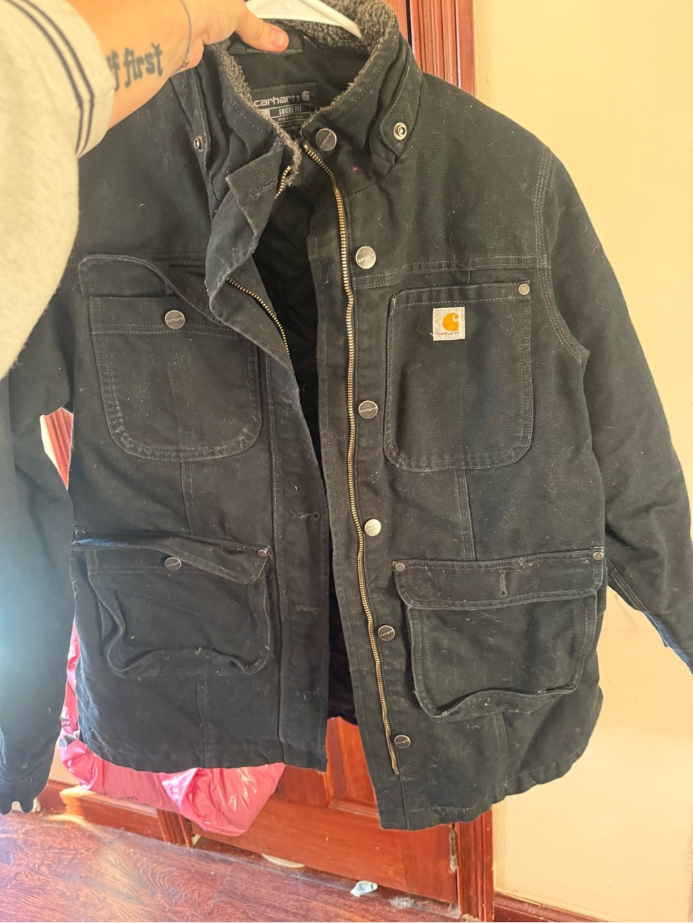 Carhartt Black Men's Duck Canvas Field Jacket